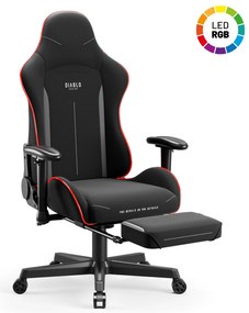 Fotel gamingowy LED RGB czarny Diablo X-Starter