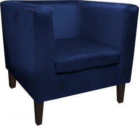 Fotel Monaco tkanina Welur : Kolor nogi - Venge, Kolor tkaniny - VELVET - MG16, Wysokość nogi - 20 cm