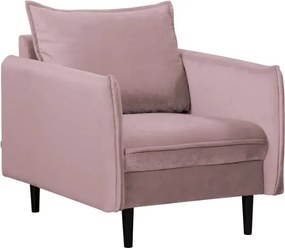 Lawendowy aksamitny fotel Juli – Ropez