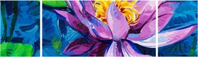Obraz lilii wodnej na wodzie (170x50 cm)