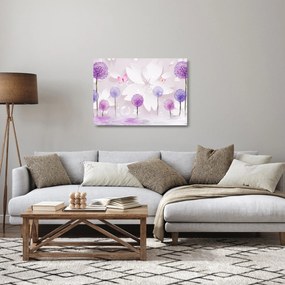 Obraz na szkle - Na rzece kwiatów (70x50 cm)