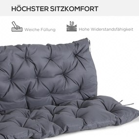 Outsunny poduszka na ławkę poduszka oparcia na ławce 150x98x8 cm