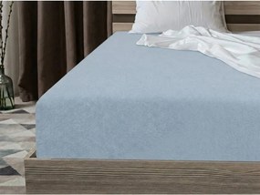 PrzytulneMieszkanie.pl Prześcieradło frotte EXCLUSIVE jasnoniebieskie 90 x 200 cm