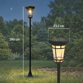 Outsunny Solarny zestaw 2 lamp stojących 180 cm z 2 trybami jasności i czujnikiem światła, IP44 | Aosom PL