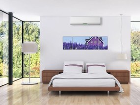 Obraz lawendowego pola (170x50 cm)