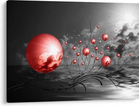 Obraz czerwonych kul (70x50 cm)