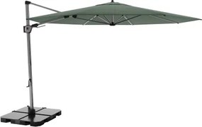 KNIRPS 320 x 320 cm - luksusowy wahadłowy parasol ogrodowy z drążkiem bocznym : Kolor parasola - Aloes