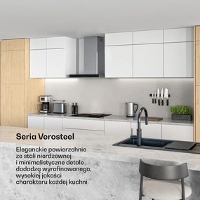 Klarstein Verosteel 60cm Ekst/Recy Okap przyścienny Stal nierdzewna