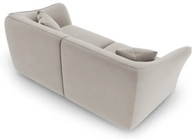 Beżowa aksamitna sofa 206 cm Tokyo – Cosmopolitan Design