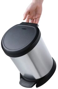Curver Kosz na śmieci Decobin 5 l, srebrny