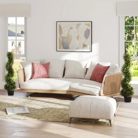 Outsunny Sztuczna roślina spiralna, Spiralny cedr z doniczką, 90 cm, Sztuczna cedrówka do dekoracji zewnętrznej i wewnętrznej, Zielona