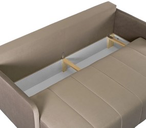 Sofa Rozkładana z Funkcją Spania IBIZA Dwuosobowa Beżowa Nowoczesna do Salonu