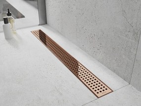Mexen Flat 360° M08 odpływ liniowy obrotowy 60 cm, różowe złoto - 1625060-40