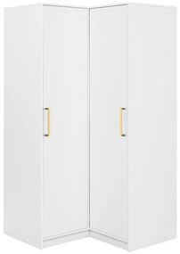Szafa narożna 2-drzwiowa - szer. 115 cm - Biały - LIZANDRO