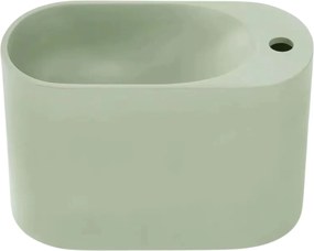 Umywalka z kamienia syntetycznego nablatowa / wisząca owalna zielona 45 x 22 cm OVELA Green : Typ montażu - nablatowa