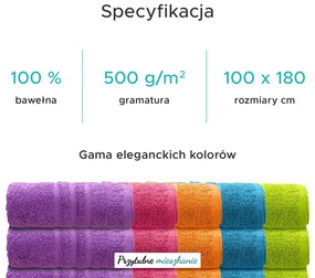 Ręcznik kąpielowy Comfort Maxi 100x180 cm purpurowy, 100% bawełna