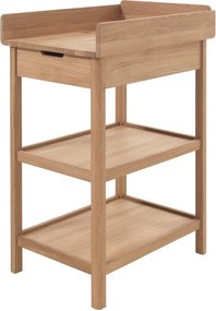 Przewijak z litego drewna dębowego z przewijakiem w naturalnym kolorze Forrest – Vipack