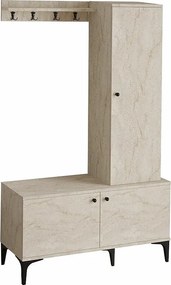 Komoda do przedpokoju – 110 x 175 x 40 cm – Trawertyn – Płyta wiórowa pokryta melaminą