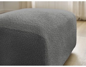 Szary podnóżek z materiału bouclé Tina – Bobochic Paris