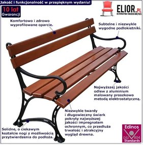 Aluminiowa ławka ogrodowa 150cm Z6-M72