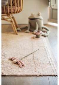 Jasnoróżowy bawełniany dywan tkany ręcznie odpowiedni do prania 120x160 cm Bloom Rose – Lorena Canals