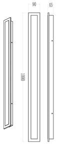 Kinkiet Wow 25W 3CCT IP54 100cm