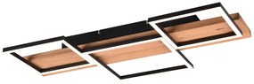 Czarno-naturalna lampa sufitowa LED ze ściemniaczem 34x65 cm Harper – Trio