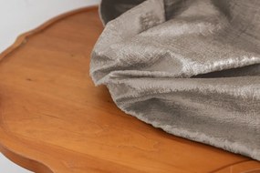 Zasłona zaciemniająca LOOM VELVET 140x250 cm, beżowobrązowa Zawieszanie: Metalowe pierścienie