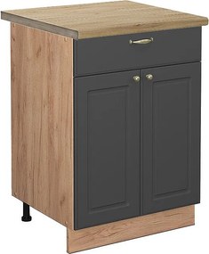 Szafka dolna do kuchni antracytowo-złoty 60x60x82 fame-line