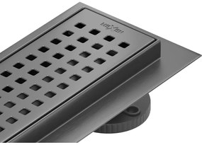 Mexen Flat 360° M08 odpływ liniowy obrotowy 80 cm, gun gray szczotkowany - 1E25080-40