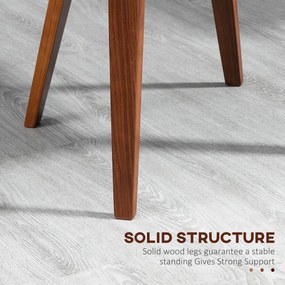 HOMCOM Zestaw 2 krzeseł do jadalni w stylu vintage, drewno, pokrycie z tkaniny, pianka, czarny