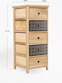 Szeroka komoda Tiladon z 5 szufladami