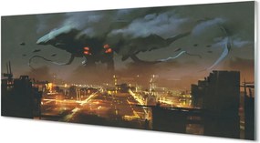 Panel szklany do Kuchni Potwór w Nocnym Mieście