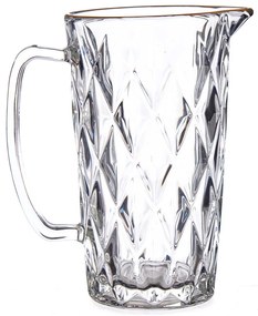 Szklany dzbanek ze złotą obwódką GOLDEN, 1 l
