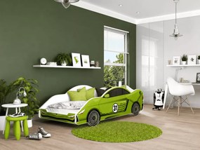 Łóżko dziecięce samochód bolid Spidi III 90x180 auto wyścigowe z stelażem flex
