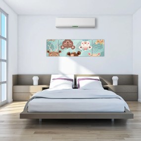 Obraz - Wesołe niedźwiadki (170x50 cm)