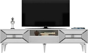 Stolik pod telewizor Yumedi White and Silver