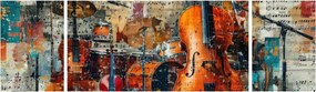 Obraz - Instrumenty muzyczne (170x50 cm)