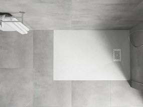 Mexen Hugo brodzik prostokątny SMC 100 x 80 cm, biały, maskownica biała - 42108010-W