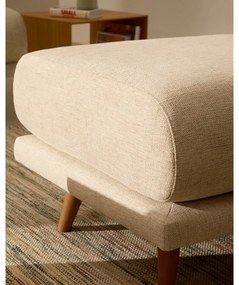 Beżowy podnóżek z tkaniny szenilowej Karin – Kave Home