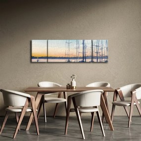 Obraz - Żeglarstwo, akwary (170x50 cm)