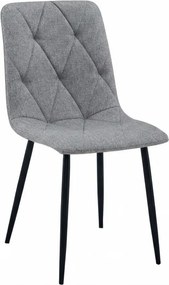 Szare krzesło LIBRA PLATINUM GREY z czarnymi nogami