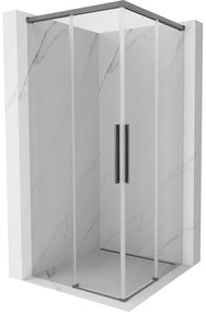 Mexen Rox Duo kabina prysznicowa rozsuwana 80 x 80 cm, transparent, gun metal - 8C2D-080-080-95-00