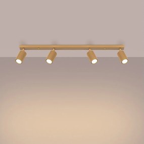 Lampa sufitowa minimalistyczny Gloow, aluminium - 4 źródło światła 3000K - L.81 x H.16.5 cm - złoty