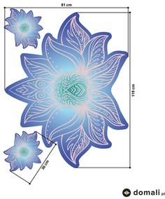Naklejki na ścianę - Lotosowa mandala niebieska