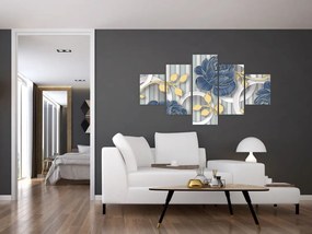 Obraz - róże i koła (125x70 cm)