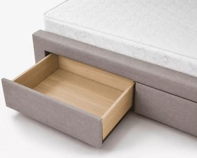 Łóżko tapicerowane Evor 160x200 z 4 szufladami, pikowanym zagłówkiem i stelażem