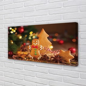 Obraz drukowany na płótnie Pierniki i Bombki