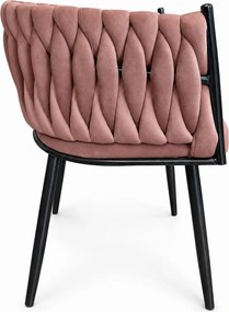 Krzesło ROSA plecione noga czarna MG58