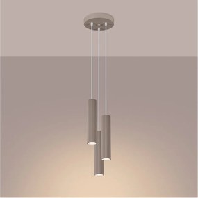 Szarobrązowa metalowa lampa wisząca ø 19,5 cm Gleam – Sollux